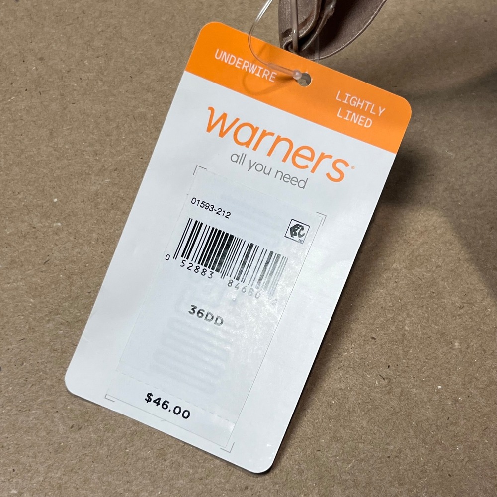 Warners This Is Not A Bra Cushioned Underwire Full Coverage Bra 36DD Nude 1593W - Picture 7 of 8